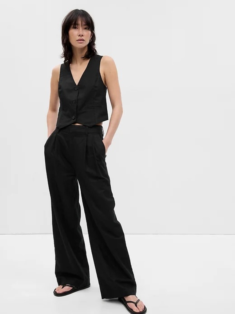 GAP Black Wide-Leg Trousers